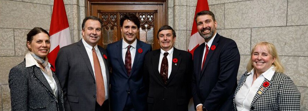 Canadian fresh produce industry leaders following a meeting with the Rt. Hon. Justin Trudeau.